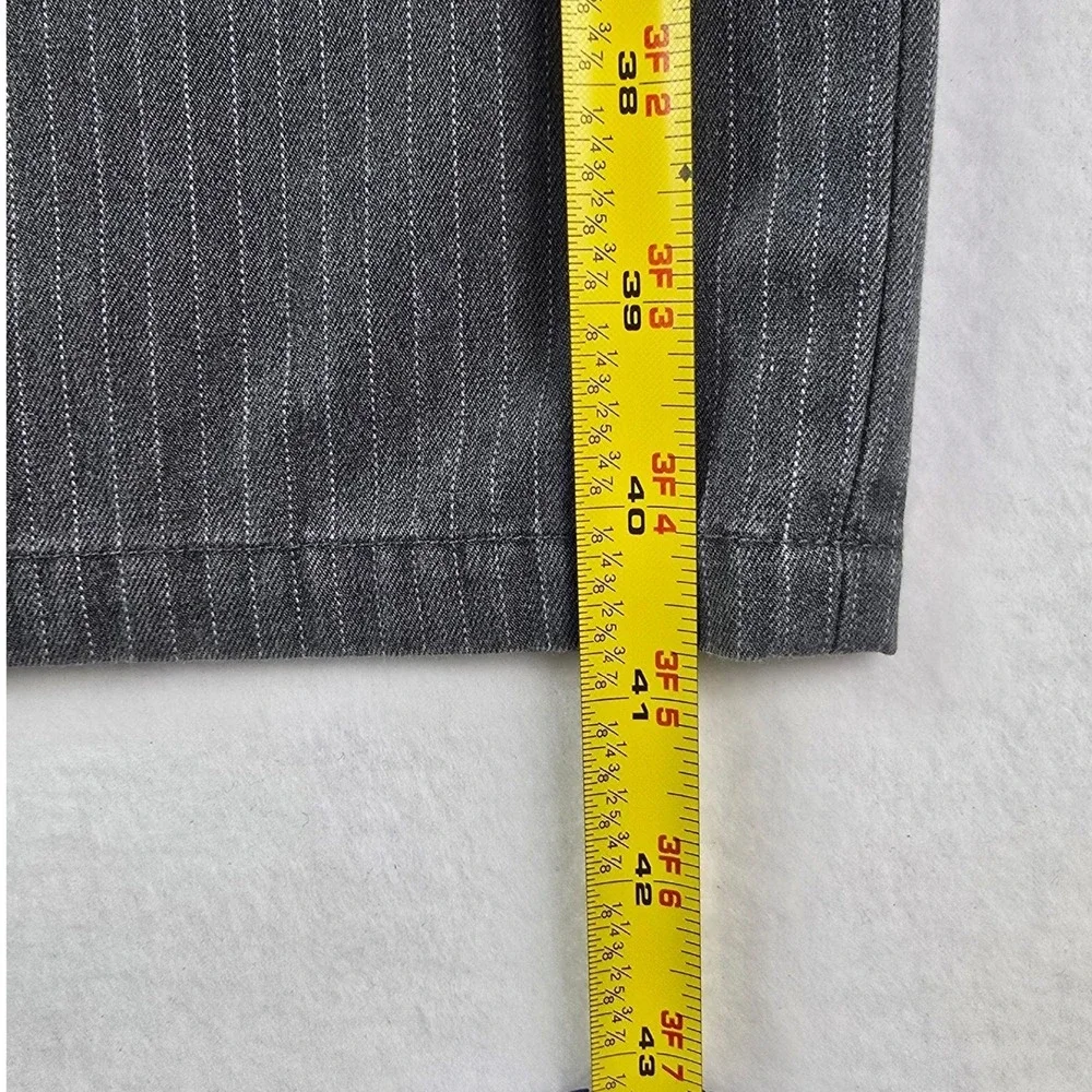 Dockers Pinstripe Dress Pants Men 36x32 Gray Straight Leg Business Casual Office
